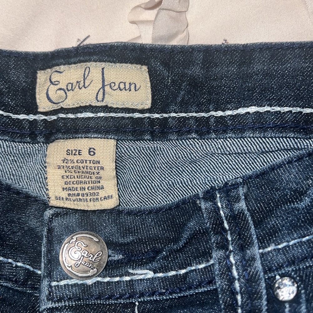 Earl Boot Cut Denim Jeans with Embellished Design….Size 6 - Picture 5 of 5